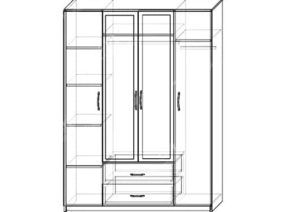 Шкаф Комфорт-1 (ширина-1,6м, глубина-0,5м, высота-2,2м)