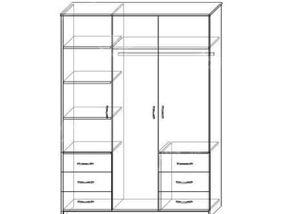 Шкаф Престиж-2 (ширина-1,5м, глубина-0,5м, высота-2,1м)